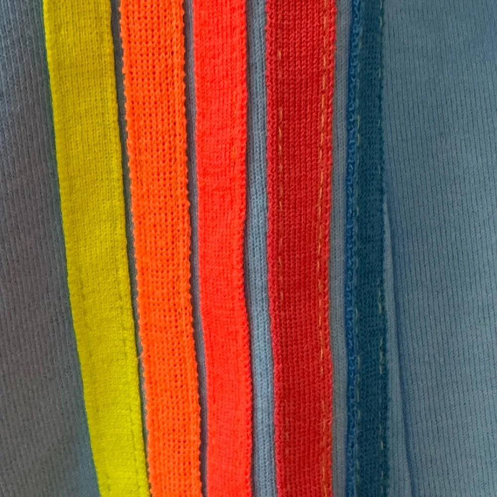 NWT AVIATOR NATION CREWNECK SWEATSHIRT NEON BOLT 5 STRIPES - Picture 8 of 14